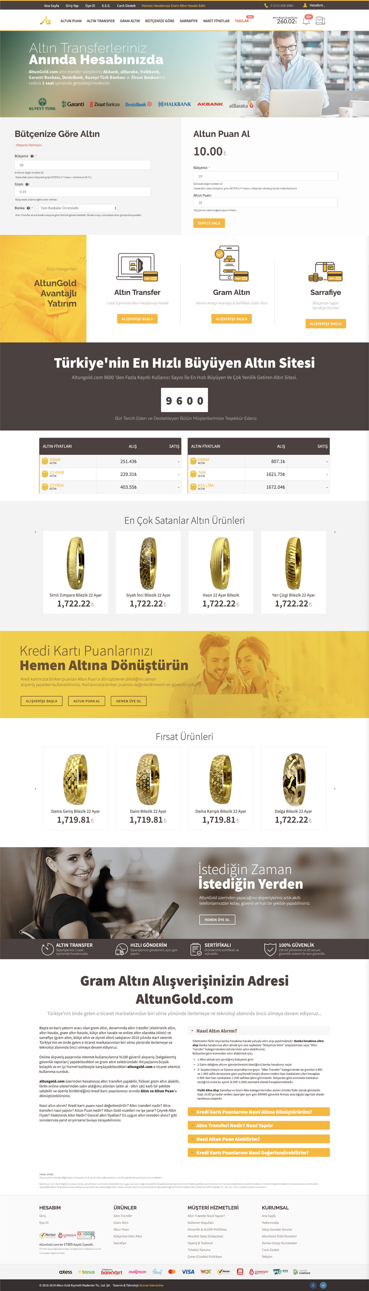 Altungold Landing Page