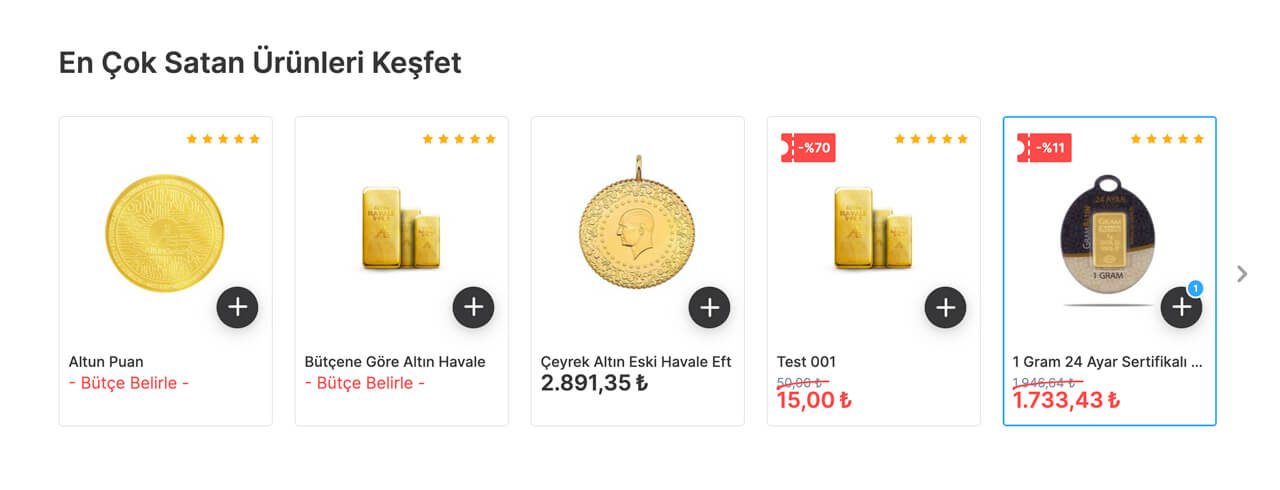 Altun Store Çok Satan Ürünler