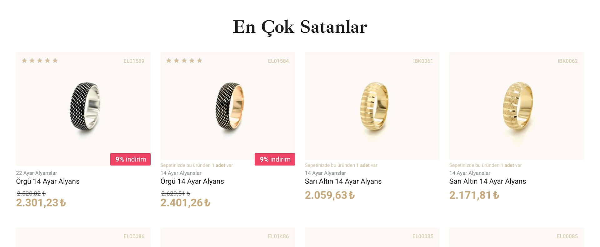 QEN Alyans Kategori Ürünleri