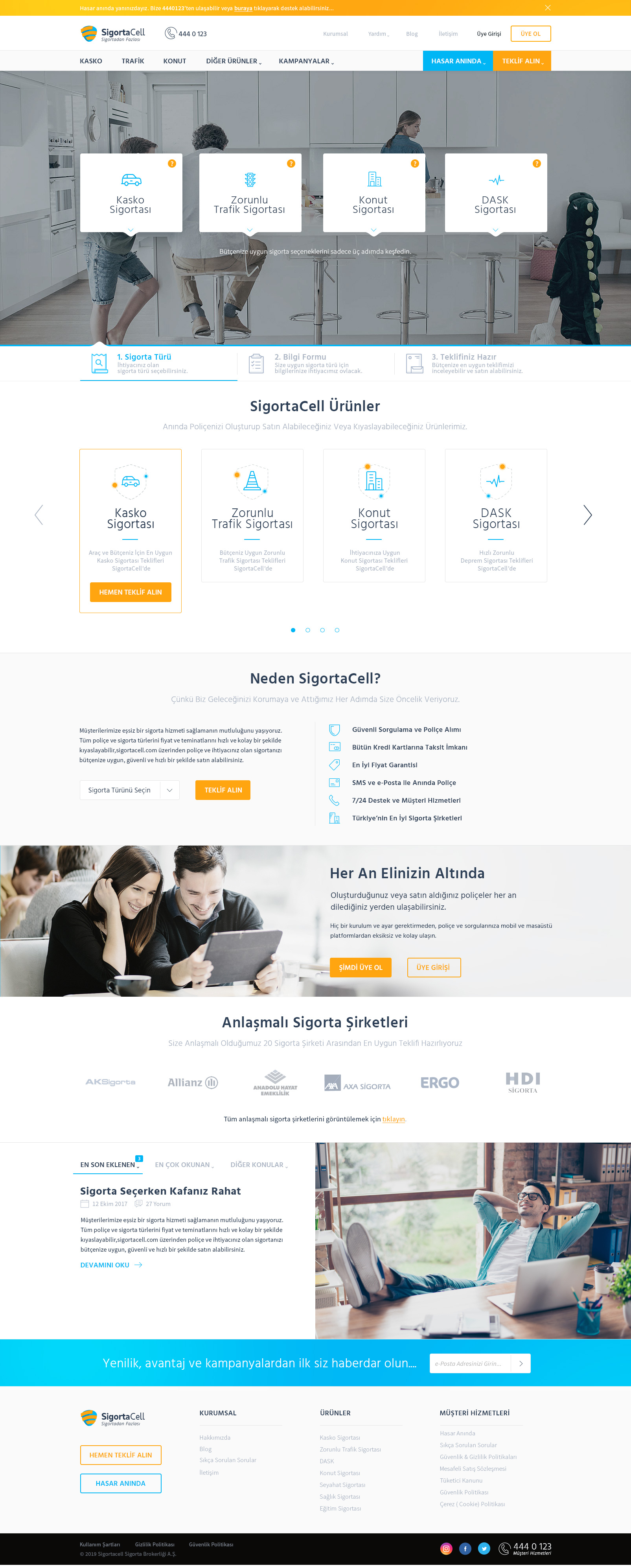 SigortaCell Landing Page