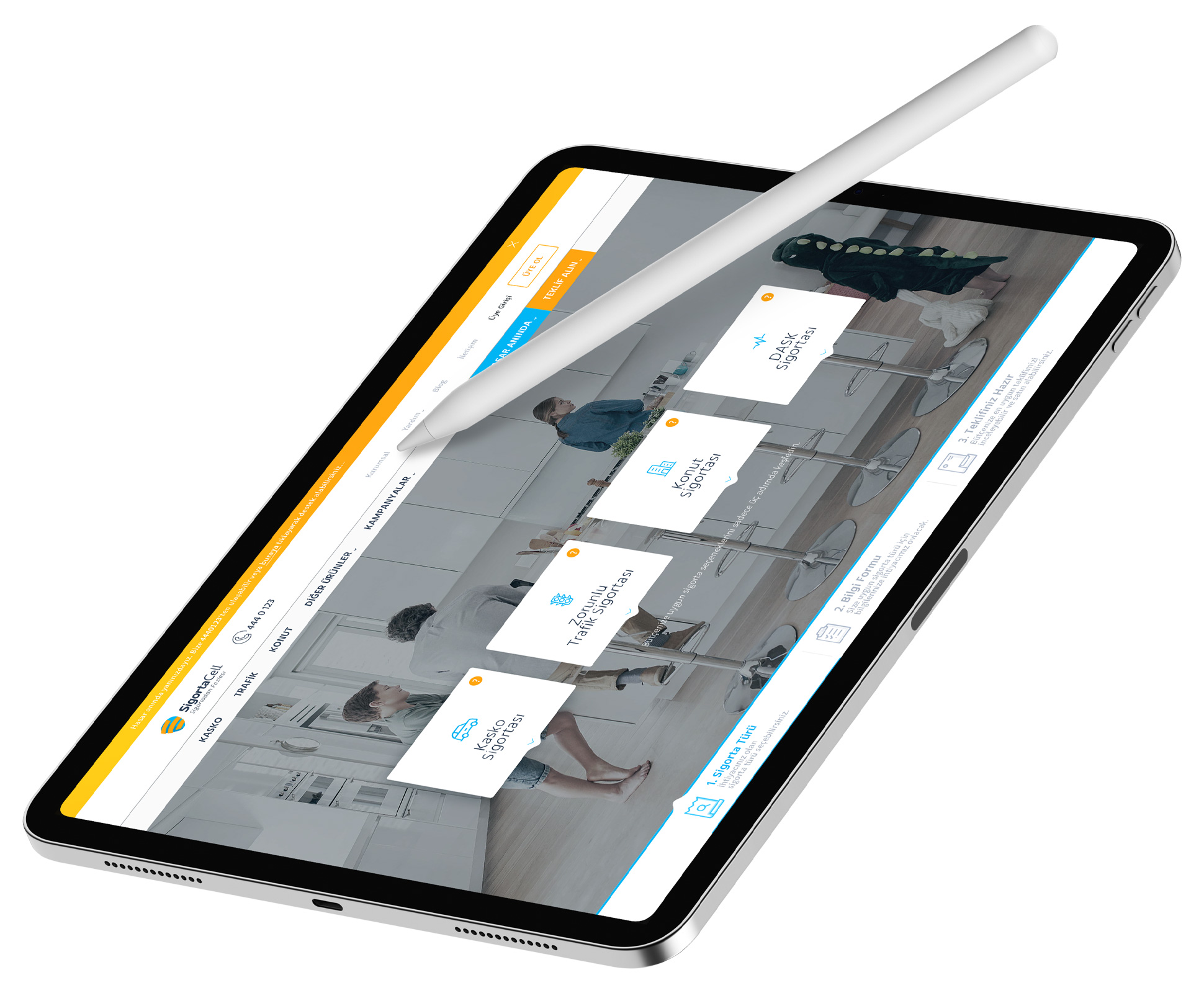 SigortaCell Tablet Responsive