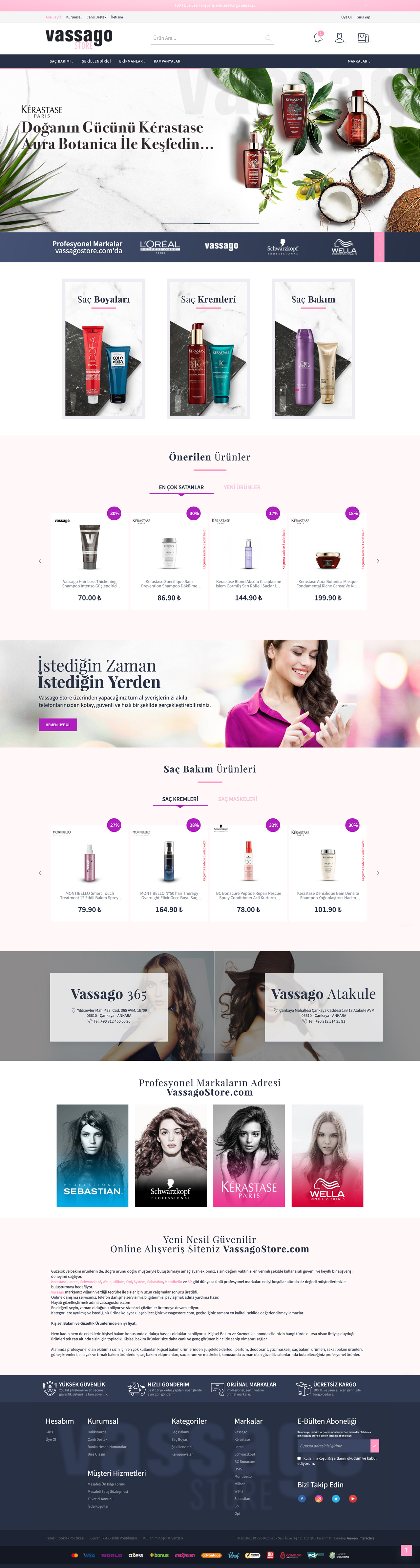 Vassago Store Landing Page